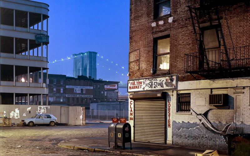 Fulton & Front Streets, South Street Seaport, NYC, 1982